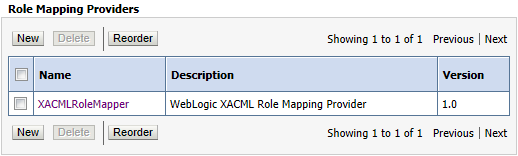 WebLogic Server default Role Mapping Provider: XACMLRoleMapper