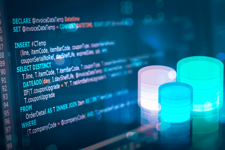 SQL Text auf einem Bildschirm