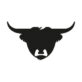 Silhouette eines Highland Cattles